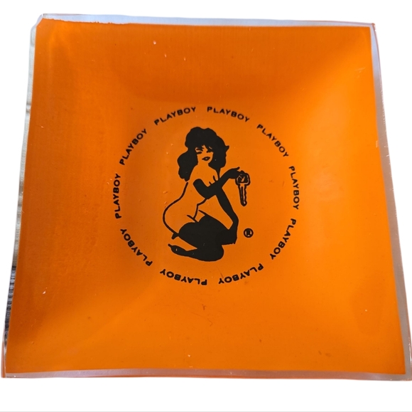 Vintage 1960's orange Playboy Club Trinket Dish/Ashtray - Picture 3 of 3